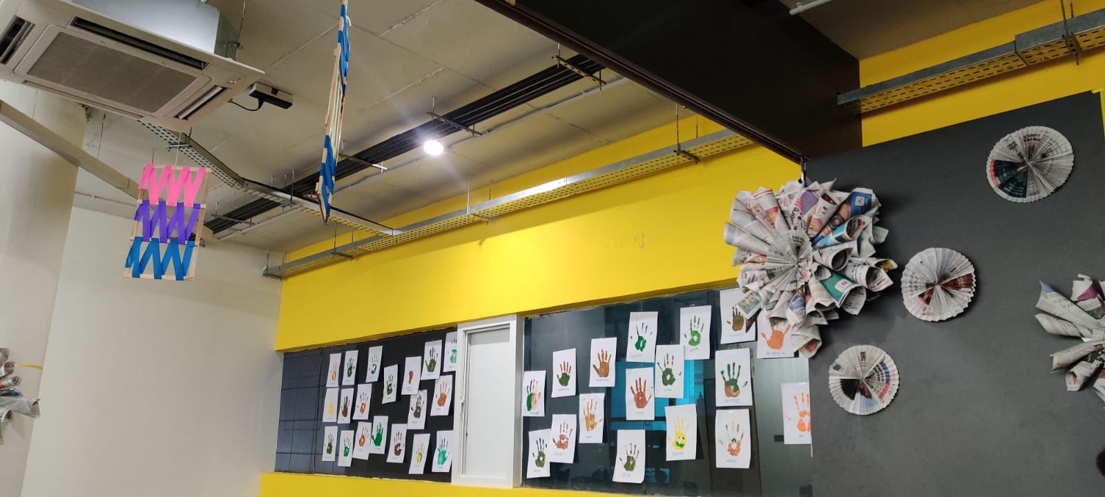 Classroom Display of Handprints